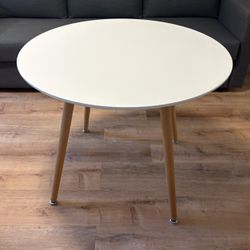 36” Round White Table