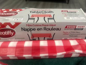 Neatiffy Red Checkered Tablecloth Roll