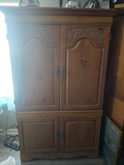 Solid wood armoire