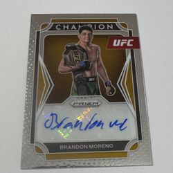 2022 Panini Prizm UFC - Champion Signatures Brandon Moreno #CS-BMR (AU)