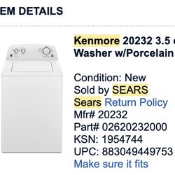 Kenmore Washer