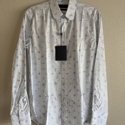 Bnwt Louis Vuitton Monogram Button Up Dress Shirt