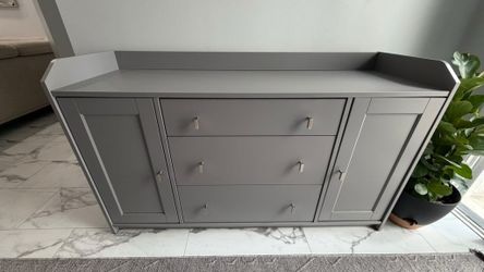 IKEA HAUGA SIDEBOARD / STORAGE CABINET – GRAY - Delivery is Negotiable