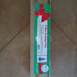 6 Ft Blue Artificial Christmas Tree - New in Box