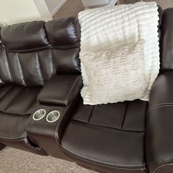 $300 OBO Couch Leather Couch For Sale 
