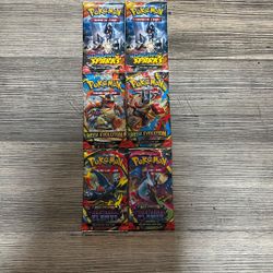 6 Pokémon Packs (2 Phantasmal, 2 Mega, 2 Surging)