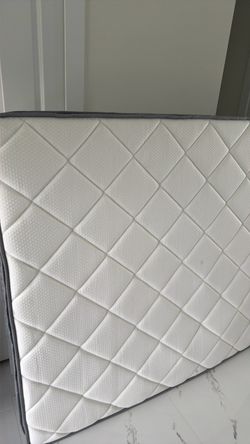 Queen mattress and 12” metal base