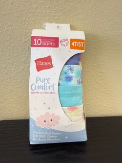 NEW Hanes Toddler Girls 10-Pack Briefs Size 4T/5T