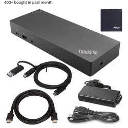 New Lenovo ThinkPad hybrid USB-C with USB-A Dock with USB-A type adapter + HDMI with ethernet