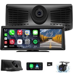 Wireless CarPlay Screen with 2K Dash Cam