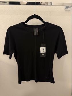 NWT Y-3 Yohji Yamamoto Women's Black Fitted T-Shirt - Size L