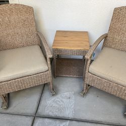 Outdoor 3 Piece Rocking Set  Furniture 