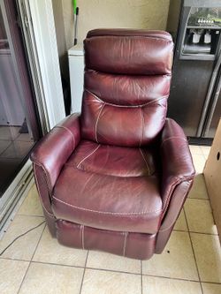 Leather recliner chair