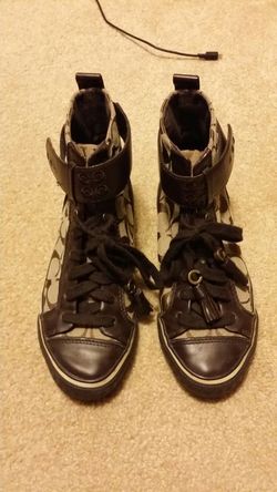 Coach High Top Converse Syle Shoes