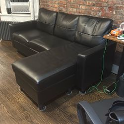 Black Leather Couch