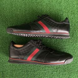 GUCCI Guccissima Mens Web Sneakers Sz 10 Men’s 