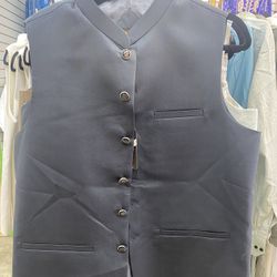 Blue Color Desi Waist Coat Available On Special Price 