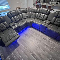 Power Recliner Sectional Sofa 