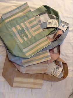 Trader Joe’s Striped Mini Tote Bags 1 set (4 colors)