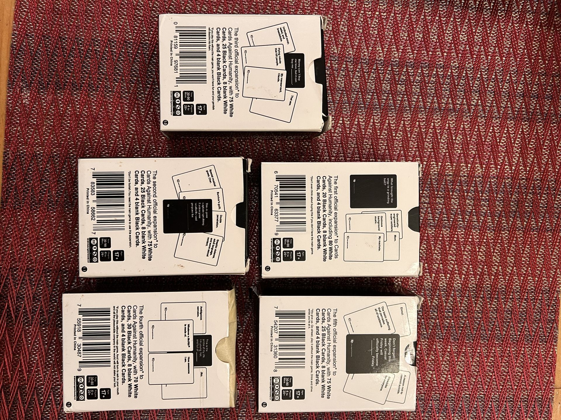 Cards Against Humanity and First Five Expansions