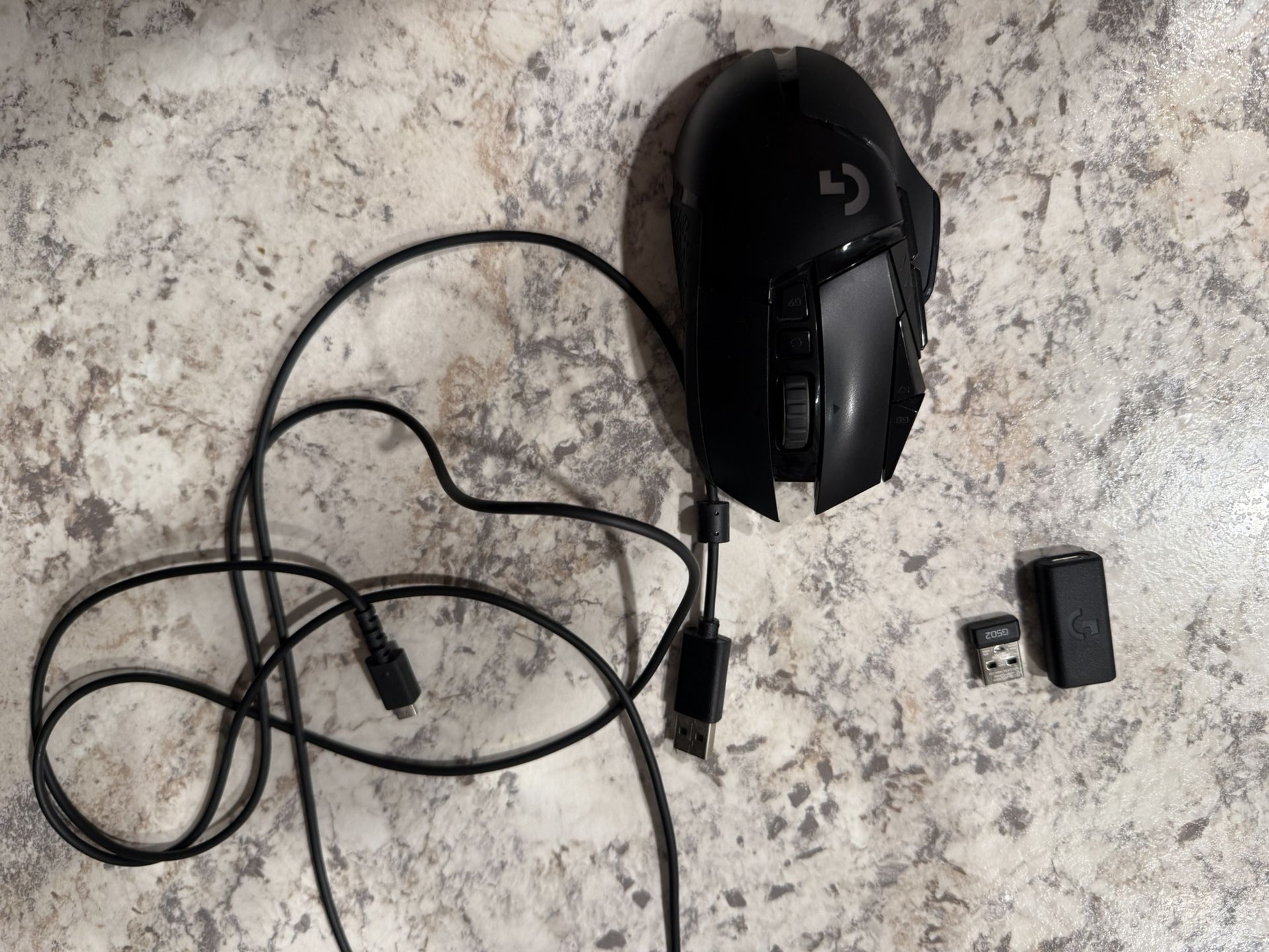 Logitech G502 Lightspeed Wireless Gaming Mouse - HERO 25K Sensor, RGB, w/ Dongle & Cable