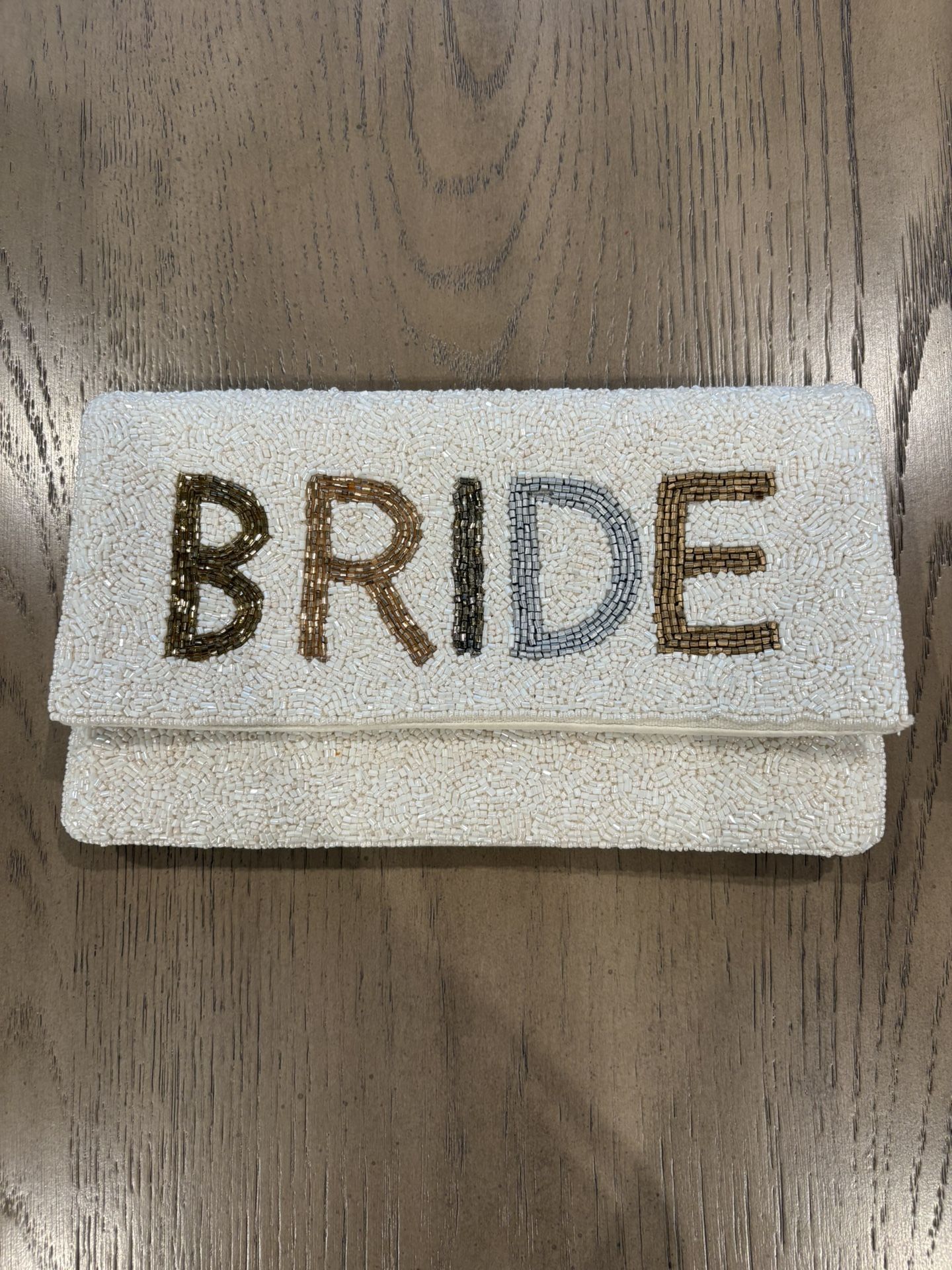 Bride Beaded Crossbody Clutch