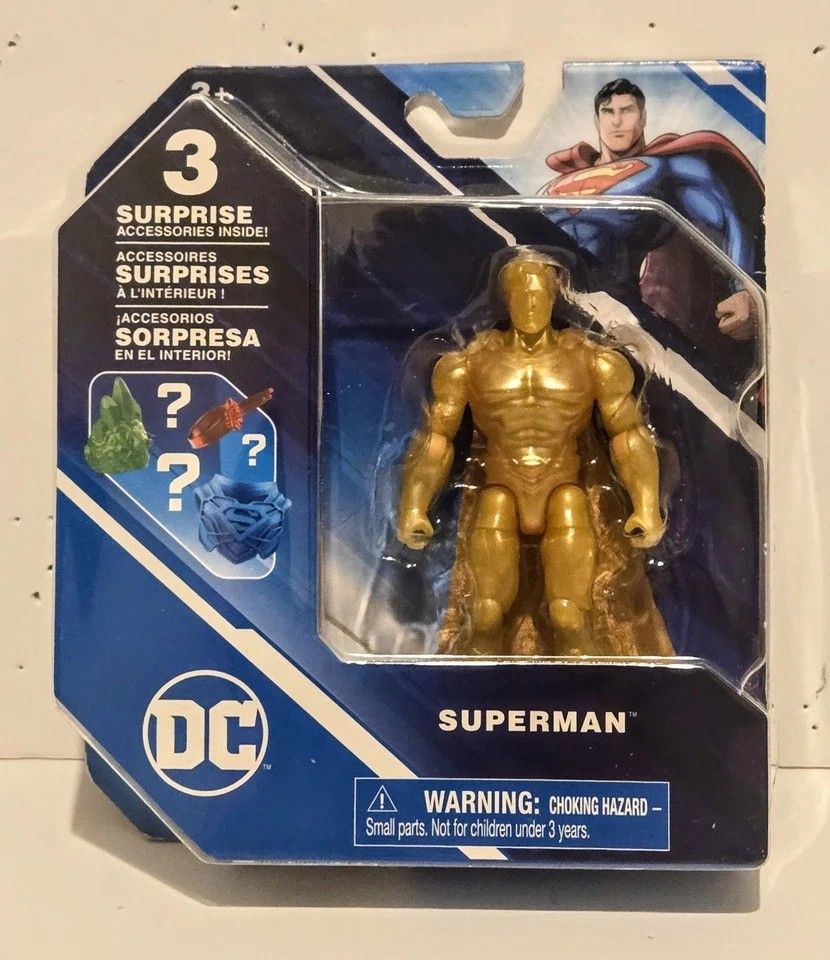 DC Gold Superman Action Figure & 3 Surprise Accessories