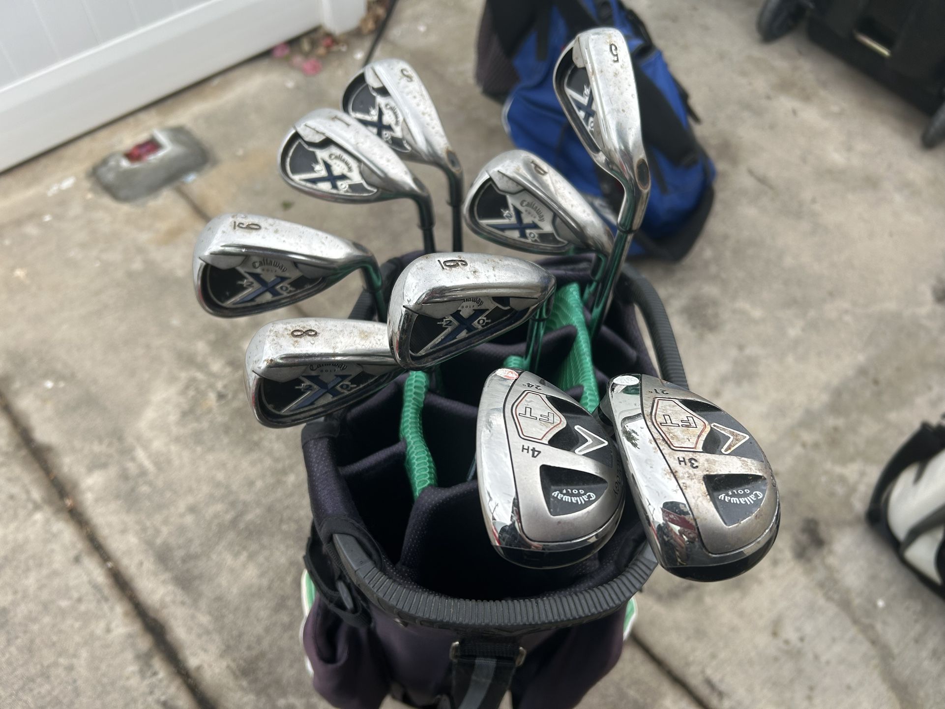 Callaway X20 Irons Uniflex Shaft With 5&3 Hybrids