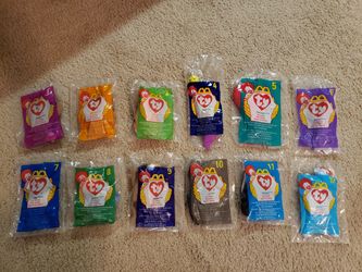 New vintage 1998 & 1999 McDonald's Happy Meal toys TY BEANIE BABIES COMPLETE SET RARE