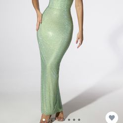 Oh Polly Sage Green Prom dress 