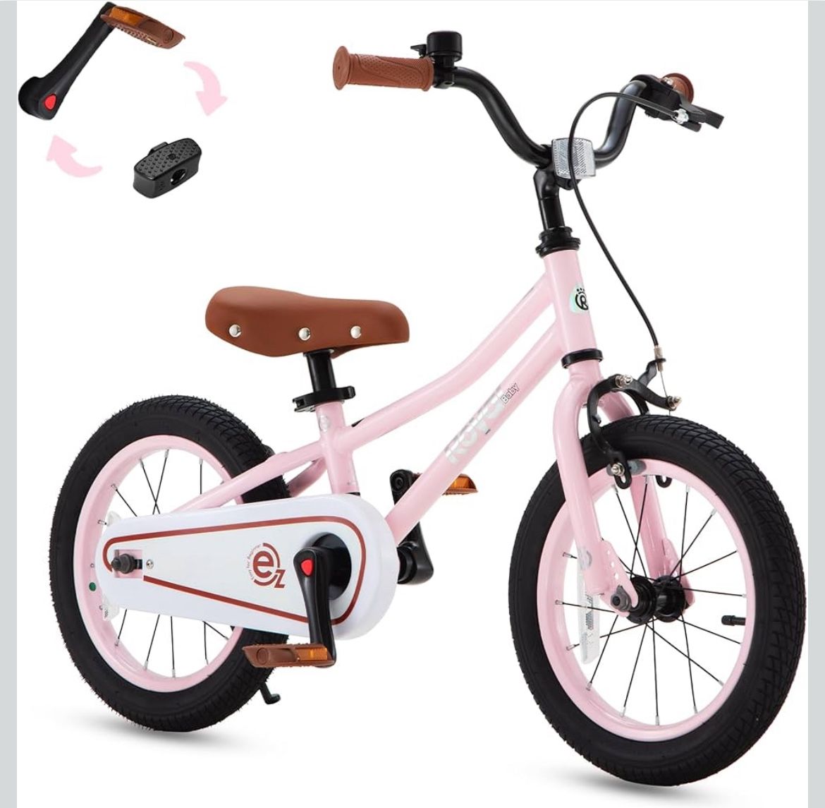 RoyalBaby Terra EZ Balance to Pedal Convertable Bicycle 14Inch