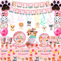 99pcs Puppy Birthday Decorations (New, Unopened)