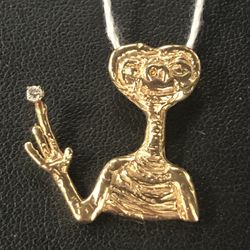 “ET” 14K Gold Charm
