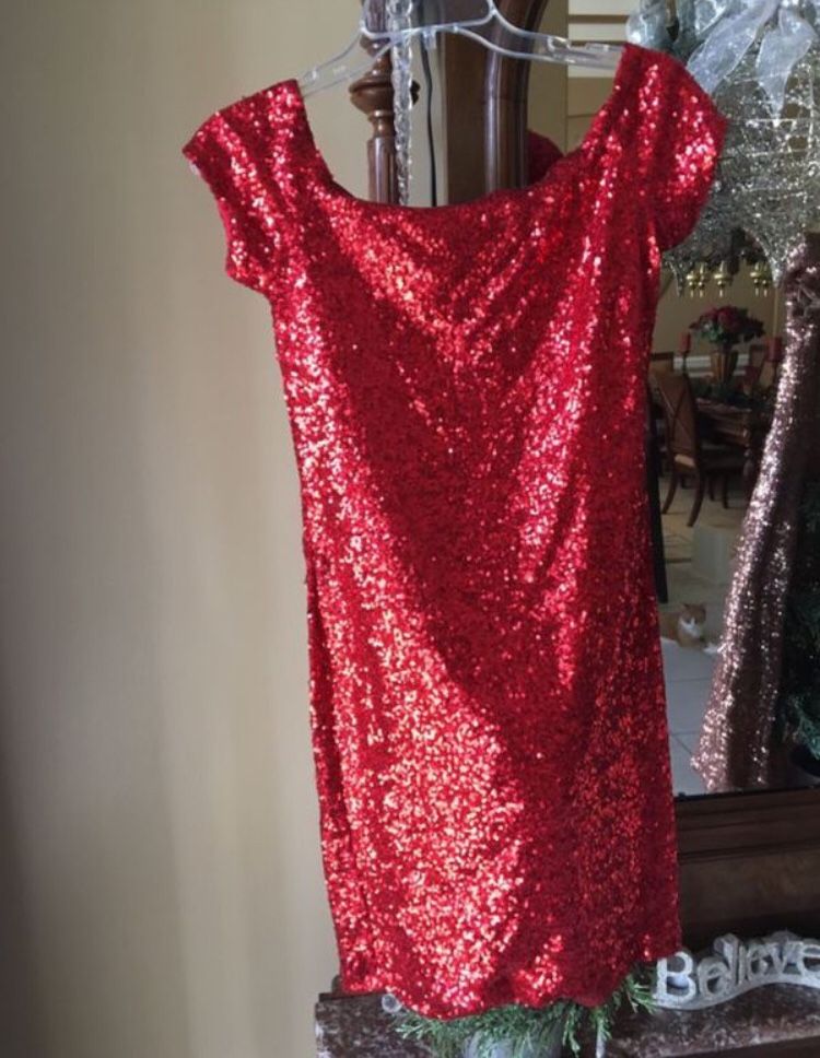Red Sequin Dress