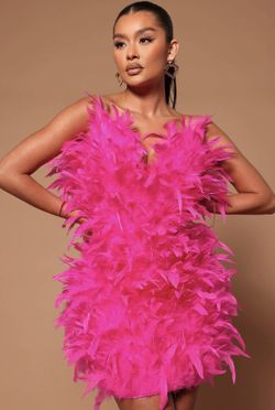Feather Mini Dress *fashion Nova*