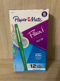 Paper Mate 12ct Green Felt-Tip Pens