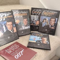 NEW Sealed James Bond 007 DVD Collection (5 Films) + FREE Moleskine Notebook