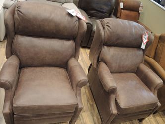 Leather Push-Back Recliner — Hi Rock Home (Distressed Brown)