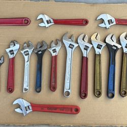 Adjustable Wrenches, 6” / 8” & 10” Buy All For $100.