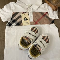 Baby Top and Shoes Toddler T-shirt Size 2-3t Shoes Size 22c Both Run Small 