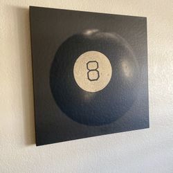 Living Spaces billiard pool room canvas art work