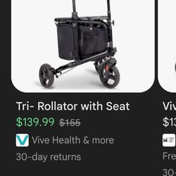 Tri Rollator Scooter With Seat 