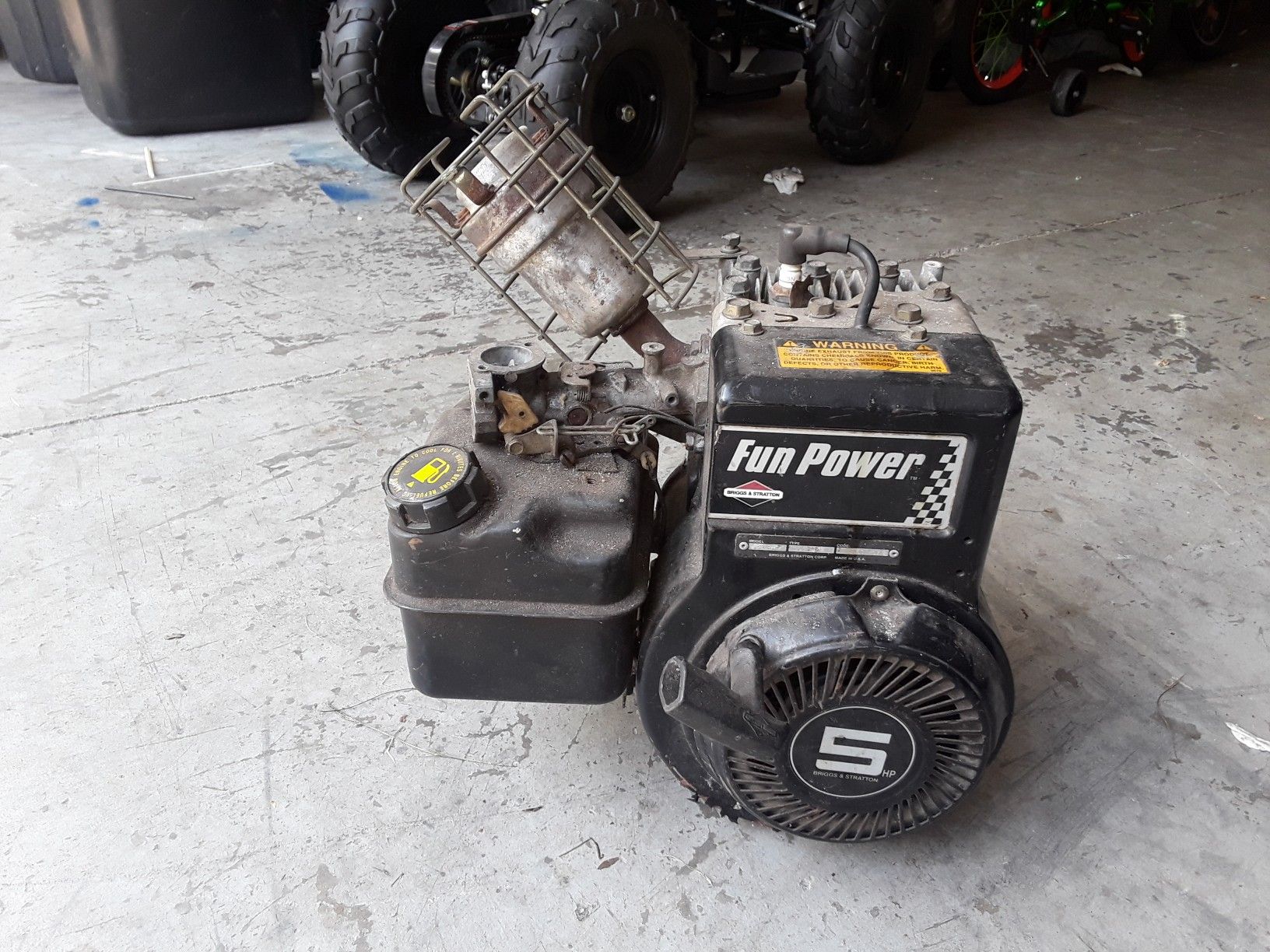 5 hp briggs & stratton fun power go cart motor open to trades