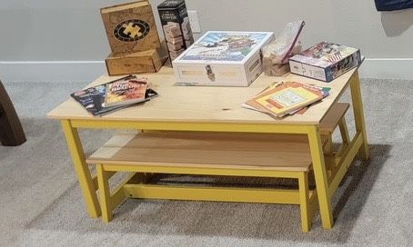 Kids Table with bench seats on both sides Military Move!!! Must Go!