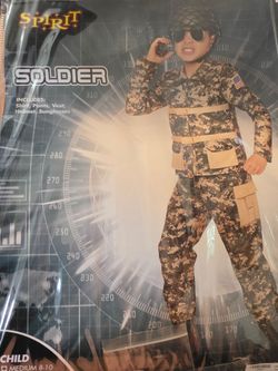 Spirit Soldier child Costume size M 8-10