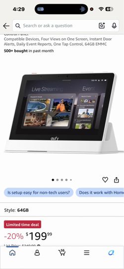Eufy brand security monitoring station and voice control