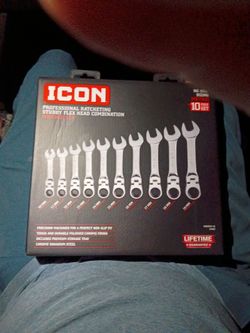 ICON 10-Piece Metric Stubby Flex Head Ratcheting Wrench Set