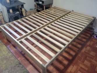 Queen platform bed frame