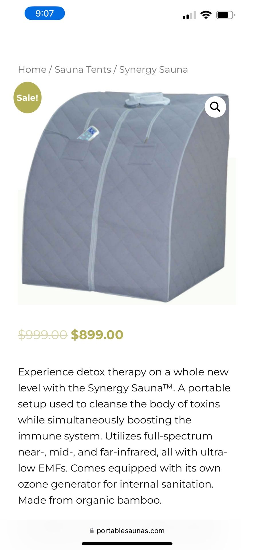 Portable self cleaning Sauna