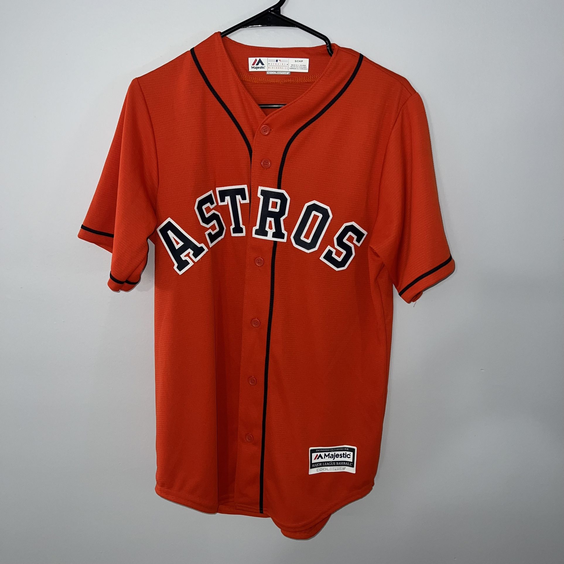 Houston Astros Carlos Correa Baseball Jersey Mens Small Orange Majestic